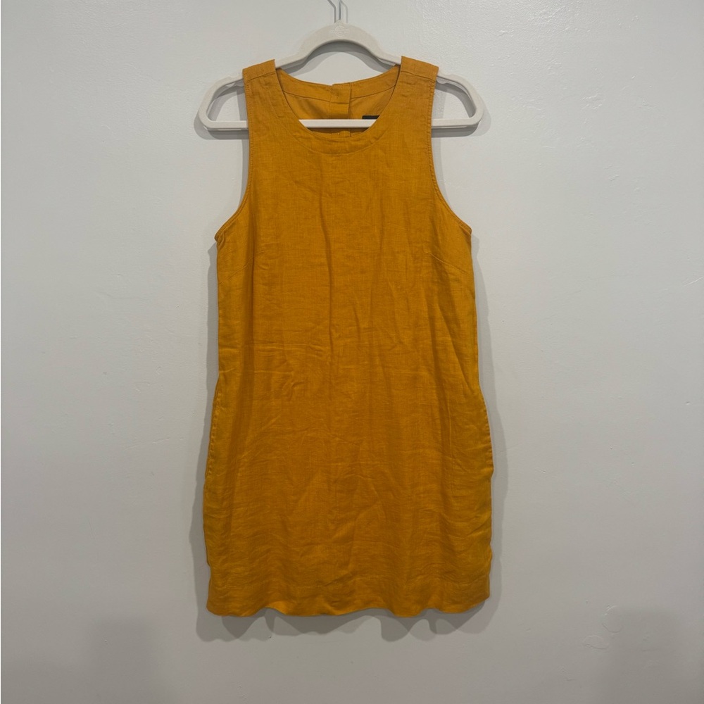 J.Crew Maxine button-back dress in linen